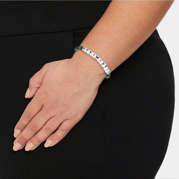 Little Words Project "Optimistic" Beaded Bracelet - Picture 3 of 9